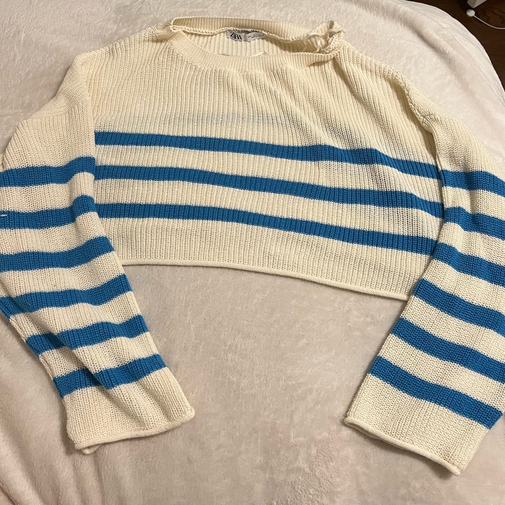 super cute cropped zara sweater